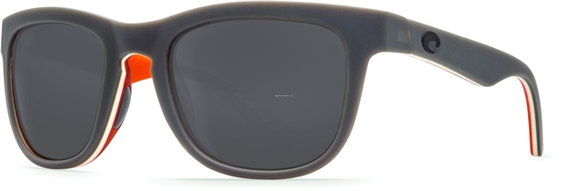 Picture of Costa Copra Sunglasses, Gray 580P Lens, Matte Gray/Cream/Salmon Nylon Frame