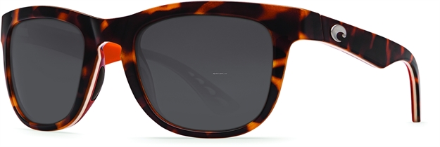 Picture of Costa Copra Sunglasses, Gray 580P Lens, Shiny Retro Tortoise/Cream Salmon Nylon Frame
