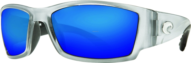 Picture of Costa Corbina Sunglasses, Blue Mirror 580P Lens, Silver Nylon Frame