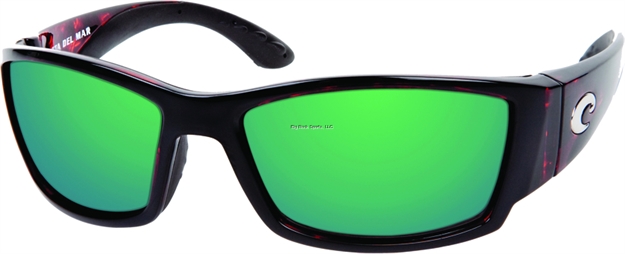 Picture of Costa Corbina Sunglasses, Green Mirror Glass - W580 Lens, Tortoise Nylon Frame