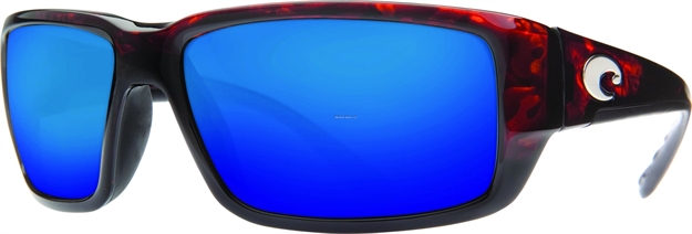 Picture of Costa Fantail Sunglasses, Blue Mirror 580P Lens, Tortoise Nylon Frame