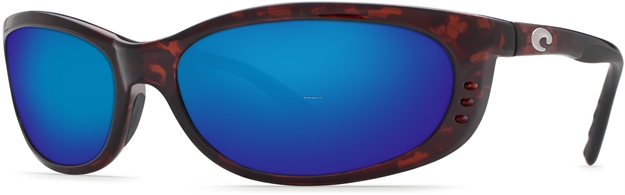 Picture of Costa Fathom Sunglasses, Blue Mirror Glass Lens, Tortoise Nylon Frame