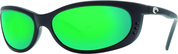Picture of Costa Fathom Sunglasses, Green Mirror 580P Lens, Matte Black Nylon Frame