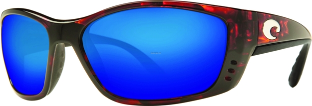 Picture of Costa Fisch Sunglasses, Blue Mirror 580P Lens, Tortoise Nylon Frame