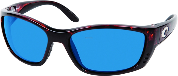 Picture of Costa Fisch Sunglasses, Blue Mirror Glass - W580 Lens, Tortoise Nylon Frame