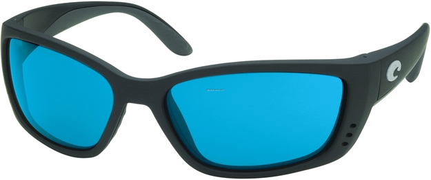 Picture of Costa Fisch Sunglasses, Blue Mirror Glass Lens, Black Nylon Frame