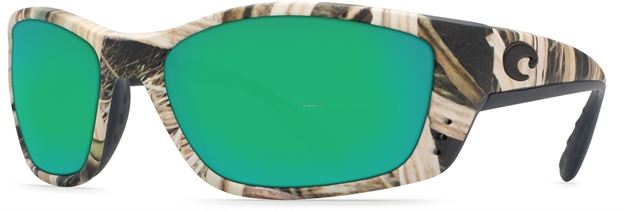 Picture of Costa Fisch Sunglasses, Green Mirror Glass - W580 Lens, Mossy Oak Shadow Grass Blades Camo Nylon Frame