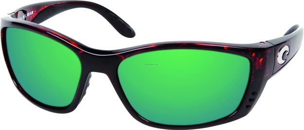 Picture of Costa Fisch Sunglasses, Green Mirror Glass Lens, Tortoise Nylon Frame