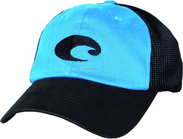Picture of Costa Fitted Stretch Trucker Hat - Costa Blue/Black, One Size