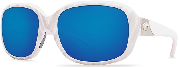 Picture of Costa Gannet Sunglasses, Blue Mirror 580P Lens, Matte Seashell Nylon Frame