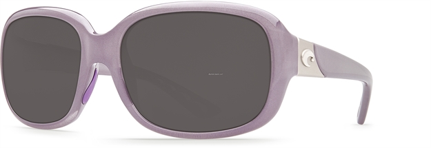 Picture of Costa Gannet Sunglasses, Gray 580P Lens, Shiny Sea Lavender Crystal Nylon Frame
