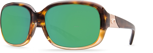 Picture of Costa Gannet Sunglasses, Green Mirror 580P Lens, Shiny Tortoise Fade Nylon Frame