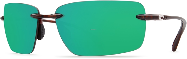 Picture of Costa Gulf Shore Sunglasses, Green Mirror 580P Lens, Tortoise Bio Resin Frame