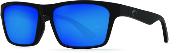 Picture of Costa Hinano Sunglasses, Blue Mirror 580P Lens, Blackout Nylon Frame