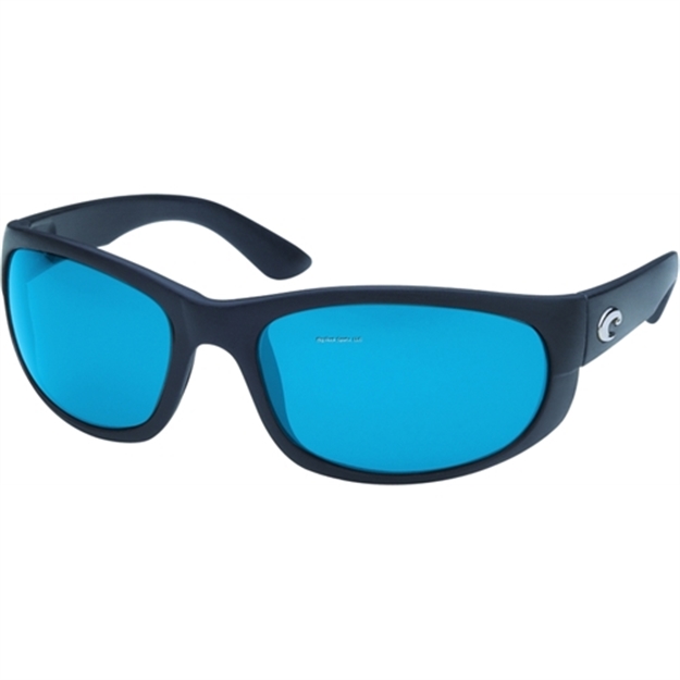 Picture of Costa Howler Sunglasses, Blue Mirror Glass Lens, Shiny Black Nylon Frame
