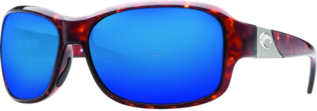 Picture of Costa Inlet Sunglasses, Blue Mirror 580P Lens, Tortoise Nylon Frame