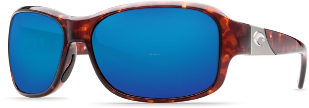 Picture of Costa Inlet Sunglasses, Blue Mirror Glass - W580 Lens, Tortoise Nylon Frame