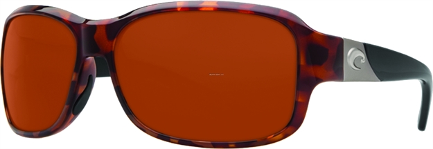 Picture of Costa Inlet Sunglasses, Copper 580P Lens, Retro Tortoise W/Black Temples Nylon Frame