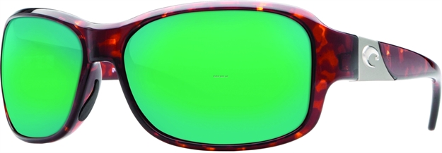 Picture of Costa Inlet Sunglasses, Green Mirror 580P Lens, Tortoise Nylon Frame