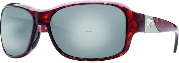 Picture of Costa Inlet Sunglasses, Silver Mirror 580P Lens, Tortoise Nylon Frame