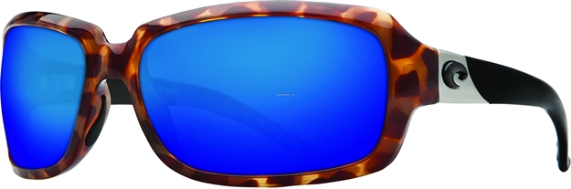 Picture of Costa Isabela Sunglasses, Blue Mirror 580P Lens, Retro Tortoise W/Black Temples Nylon Frame