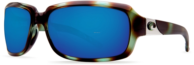 Picture of Costa Isabela Sunglasses, Blue Mirror 580P Lens, Shiny Seagrass Nylon Frame