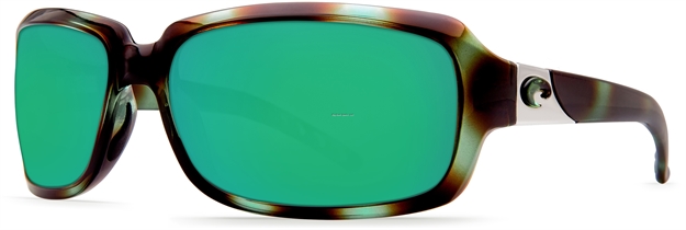 Picture of Costa Isabela Sunglasses, Green Mirror 580P Lens, Shiny Seagrass Nylon Frame