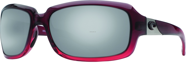 Picture of Costa Isabela Sunglasses, Silver Mirror 580P Lens, Pomegranate Fade Nylon Frame