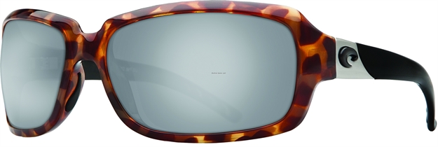 Picture of Costa Isabela Sunglasses, Silver Mirror 580P Lens, Retro Tortoise W/Black Temples Nylon Frame