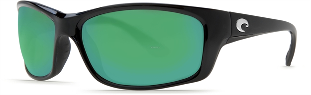 Picture of Costa Jose Sunglasses, Green Mirror Glass - W580 Lens, Shiny Black Nylon Frame