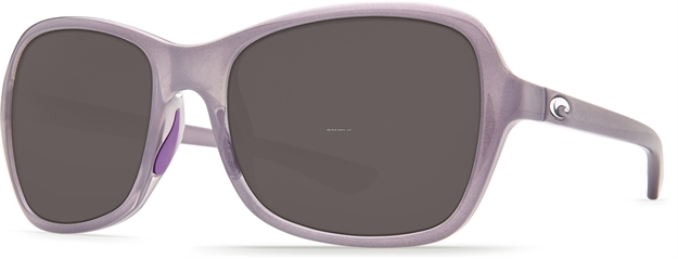 Picture of Costa Kare Sunglasses, Gray 580P Lens, Shiny Sea Lavender Crystal Nylon Frame