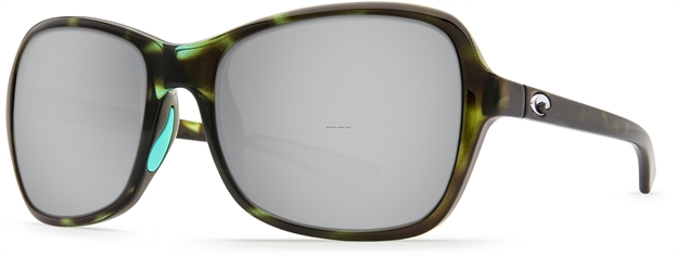 Picture of Costa Kare Sunglasses, Silver Mirror 580P Lens, Shiny Kiwi Tortoise Nylon Frame