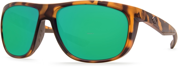Picture of Costa Kiwa Sunglasses, Green Mirror Glass - W580 Lens, Matte Retro Tortoise Nylon Frame