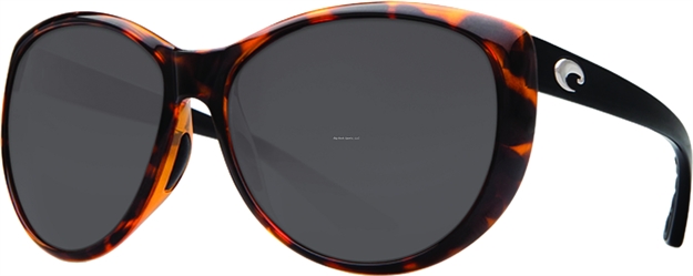 Picture of Costa LA Mar Sunglasses, Gray 580P Lens, Retro Tortoise W/Black Temples Nylon Frame