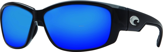 Picture of Costa Luke  Sunglasses, Blue Mirror Glass - W580 Lens, Shiny Black Nylon Frame