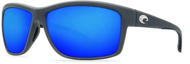 Picture of Costa Mag Bay Sunglasses, Blue Mirror Glass - W580 Lens, Matte Gray Nylon Frame