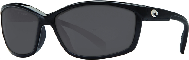 Picture of Costa Manta Sunglasses, Gray 580P Lens, Shiny Black Nylon Frame