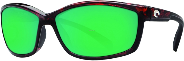 Picture of Costa Manta Sunglasses, Green Mirror 580P Lens, Tortoise Nylon Frame