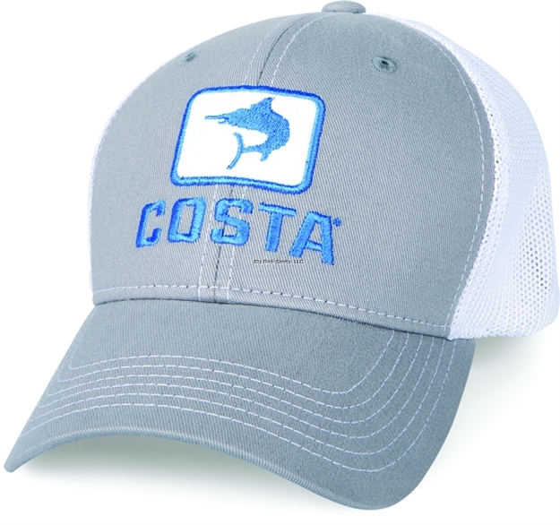 Picture of Costa Marlin Fitted Gray/White Stretch Trucker, One Size