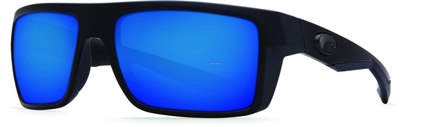 Picture of Costa Motu Sunglasses, Blue Mirror Glass - W580 Lens, Blackout Nylon Frame