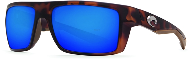 Picture of Costa Motu Sunglasses, Blue Mirror Glass - W580 Lens, Matte Retro Tortoise Nylon Frame