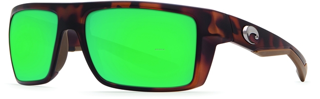 Picture of Costa Motu Sunglasses, Green Mirror Glass - W580 Lens, Matte Retro Tortoise Nylon Frame