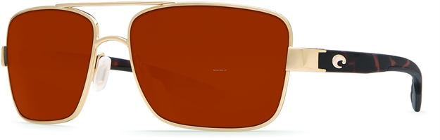 Picture of Costa North Turn Sunglasses, Copper 580P Lens, Rose Gold W/Matte Retro Tort Monel Frame