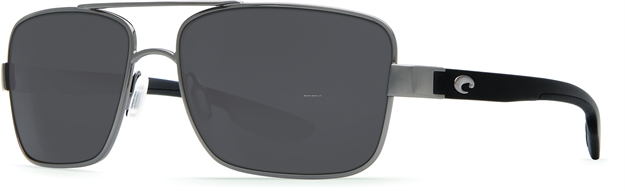 Picture of Costa North Turn Sunglasses, Gray 580P Lens, Gunmetal W/Matte Black Monel Frame