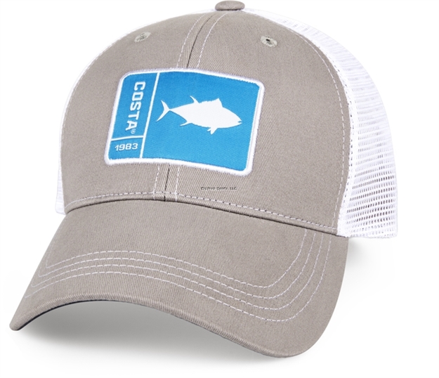 Picture of Costa Original Patch Hat, Tuna Gray/White, One Size