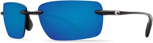 Picture of Costa Oyster Bay Sunglasses, Blue Mirror 580P Lens, Shiny Black Bio Resin Frame