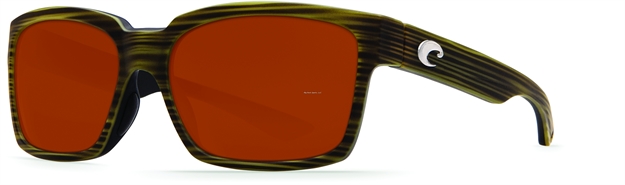 Picture of Costa Playa Sunglasses, Copper 580P Lens, Matte Verde Teak/Black Nylon Frame