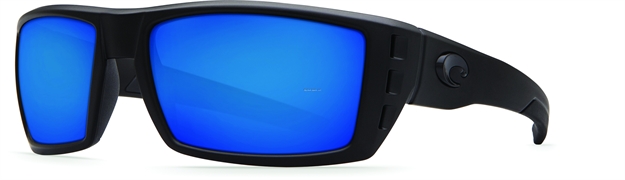 Picture of Costa Rafael Sunglasses, Blue Mirror Glass - W580 Lens, Blackout Nylon Frame