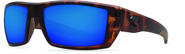 Picture of Costa Rafael Sunglasses, Blue Mirror Glass - W580 Lens, Matte Retro Tortoise Nylon Frame