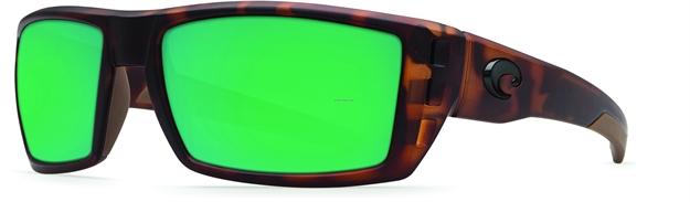 Picture of Costa Rafael Sunglasses, Green Mirror Glass - W580 Lens, Matte Retro Tortoise Nylon Frame